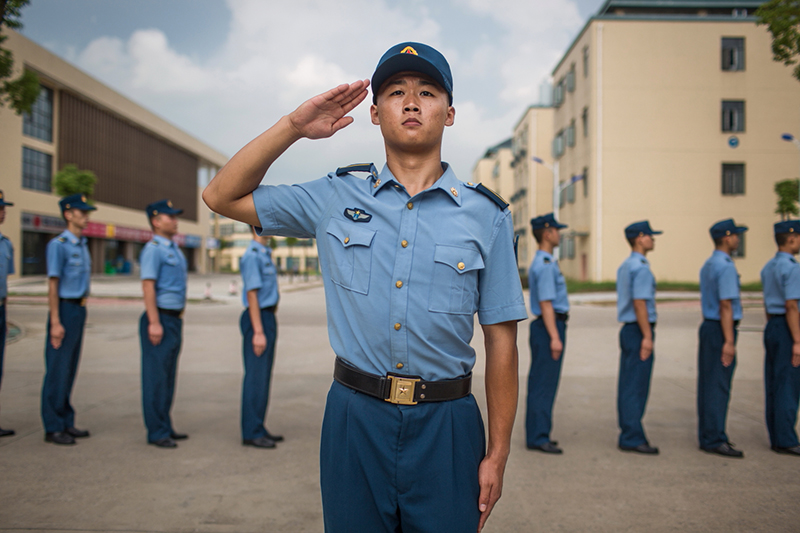 2018年9月1日，湖北武汉，入伍的刘英超考入某士官学校。作者：刘磊